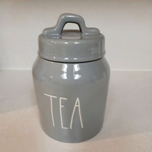 New Rae Dunn "TEA" Skinny Canister Grey Artisan Collection LL